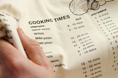 Apron with cooking guides